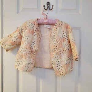 cute toddler floral quilted jacket